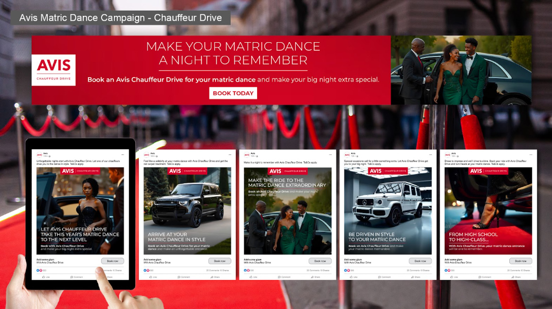 Avis - Matric Dance Campaign – Chauffeur Drive - Integrated Marketing Communications, Digital Marketing