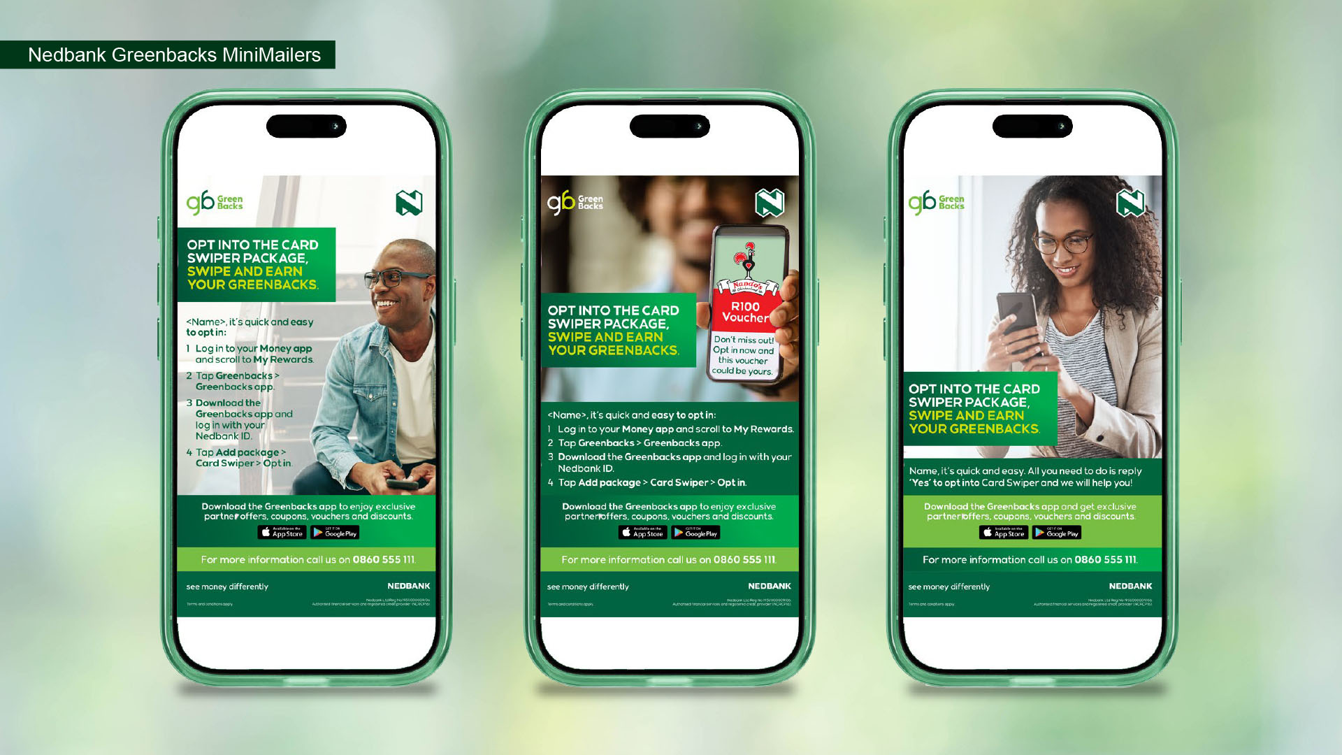 Nedbank - GreenBacks MiniMailers, Direct Marketing